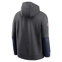 Men's Nike Anthracite Seattle Seahawks 2024 Sideline Club Pullover Hoodie