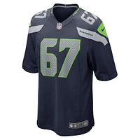 Maillot de jeu joueur Nike Charles Cross pour hommes, bleu marine, Seattle Seahawks