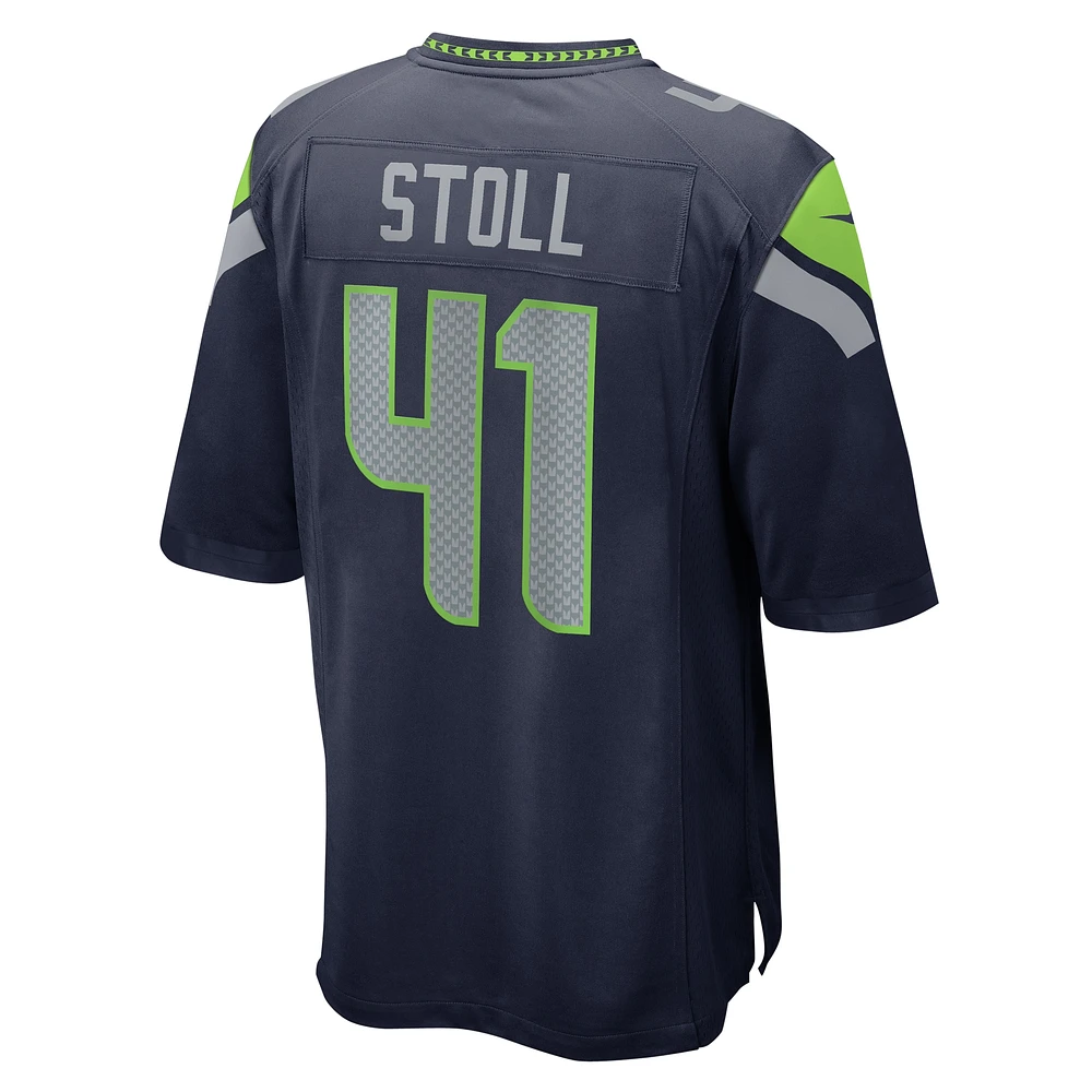 Men's Nike Chris Stoll  College Navy Seattle Seahawks Game Jersey