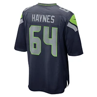 Men's Nike Christian Haynes  College Navy Seattle Seahawks Game Jersey