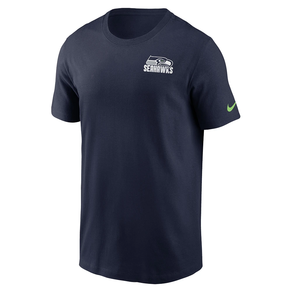 Men's Nike College Navy Seattle Seahawks Blitz Essential T-Shirt