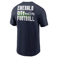 Men's Nike College Navy Seattle Seahawks Blitz Essential T-Shirt