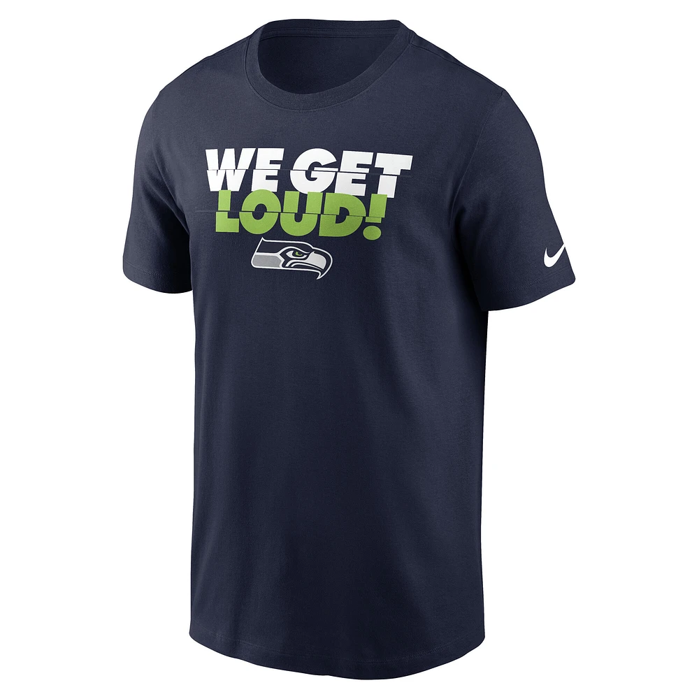 Men's Nike College Navy Seattle Seahawks Hometown T-Shirt