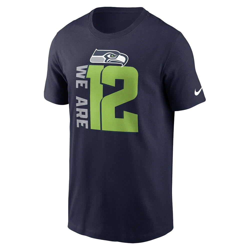Men's Nike College Navy Seattle Seahawks Local Essential T-Shirt