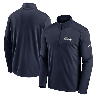 Pull à demi-zip Nike College Navy Seattle Seahawks Pacer pour homme