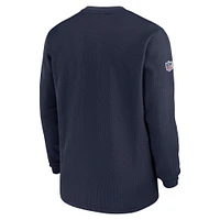 Men's Nike College Navy Seattle Seahawks Sideline Performance Long Sleeve T-Shirt