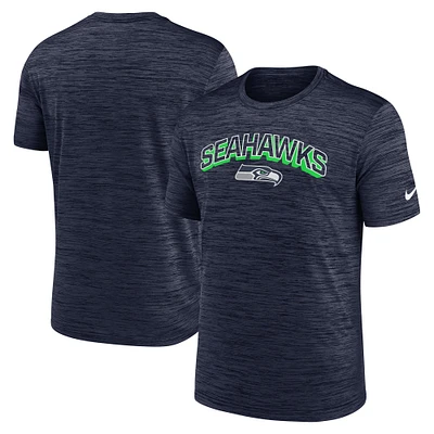 T-shirt Nike Velocity Performance bleu marine universitaire pour homme des Seattle Seahawks