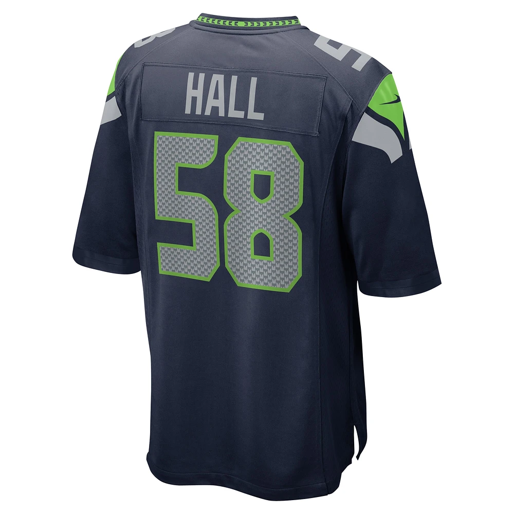 Men's Nike Derick Hall College Navy Seattle Seahawks  Game Jersey