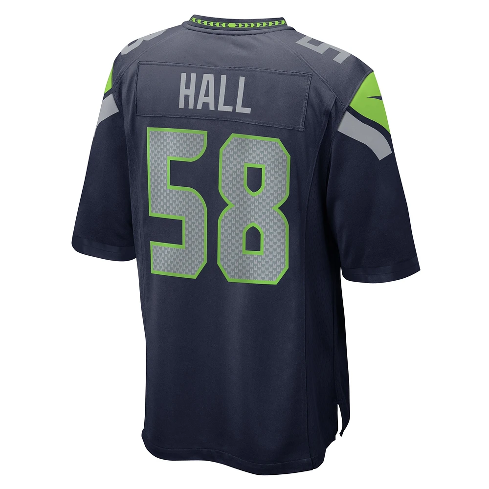 Men's Nike Derick Hall  College Navy Seattle Seahawks Game Jersey