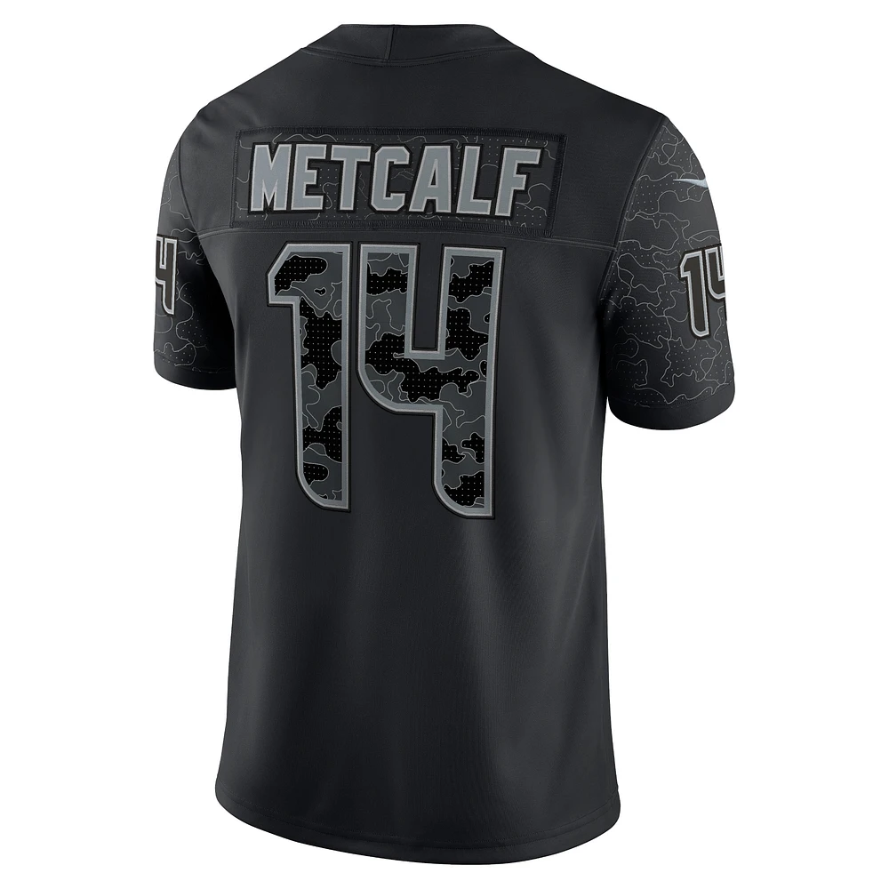 Men's Nike DK Metcalf Black Seattle Seahawks RFLCTV Limited Jersey