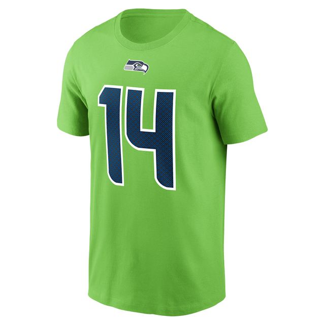 T-shirt avec nom et numéro Nike DK Metcalf pour hommes, vert fluo, Seattle Seahawks