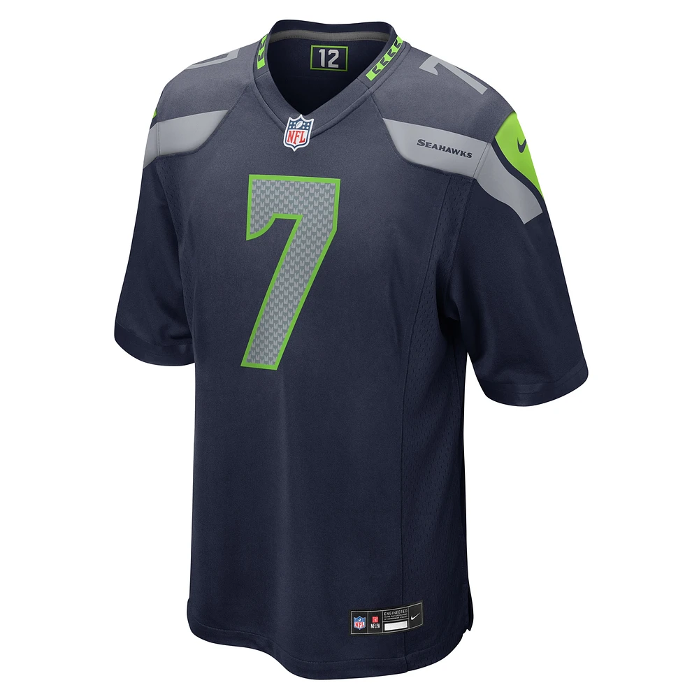 Men's Nike Geno Smith  College Navy Seattle Seahawks Team Game Jersey