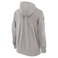 Men's Nike Gray Seattle Seahawks 2023/24 Sideline Club Full-Zip Hoodie