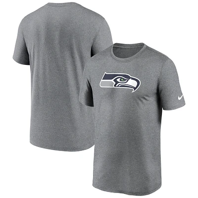 T-shirt Nike Performance pour homme, gris anthracite chiné, avec logo Primetime Legend des Seattle Seahawks