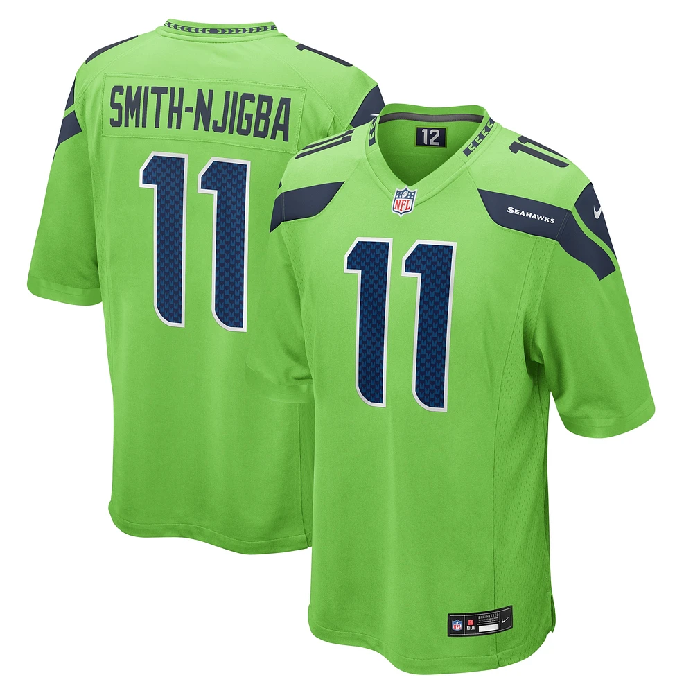Maillot de match Nike Jaxon Smith-Njigba des Seattle Seahawks vert fluo pour homme
