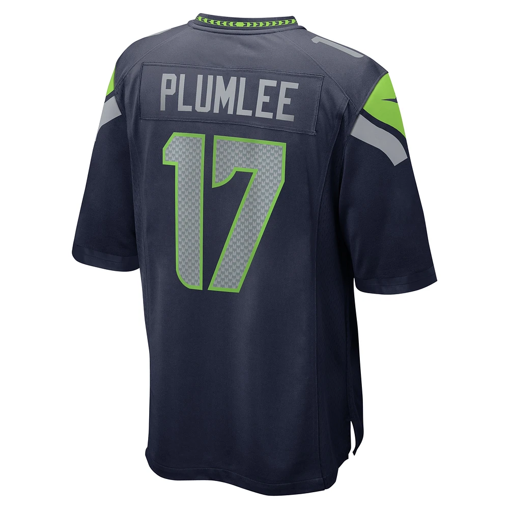 Men's Nike John Rhys Plumlee  College Navy Seattle Seahawks Team Game Jersey