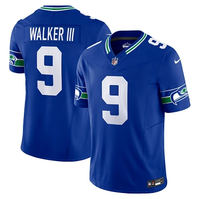 Nike Kenneth Walker III Royal Seattle Seahawks Vapor F.U.S.E. Maillot limité