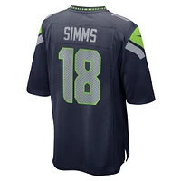 Men's Nike Marcus Simms  College Navy Seattle Seahawks Game Jersey