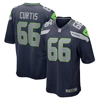 Men's Nike McClendon Curtis College Navy Seattle Seahawks Team Game Jersey