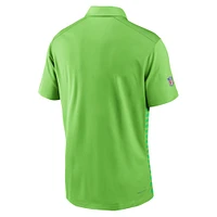 Men's Nike Neon Green Seattle Seahawks 2024 Sideline Victory Performance Polo