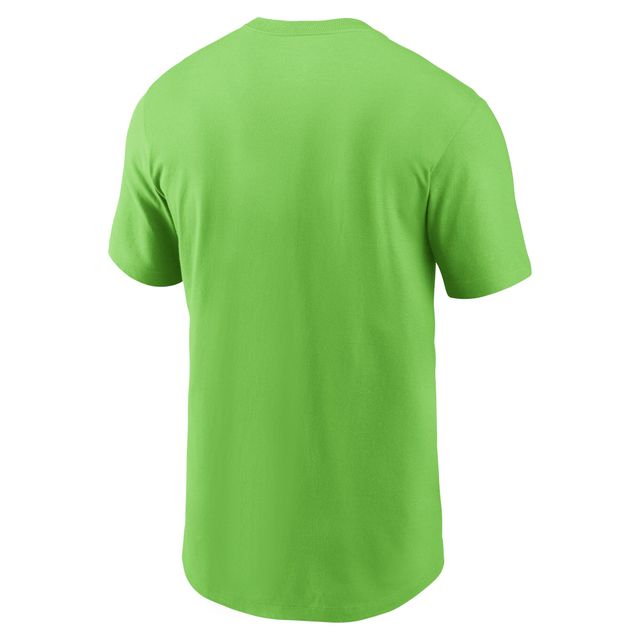 T-shirt de sport Nike Seattle Seahawks pour homme, vert fluo