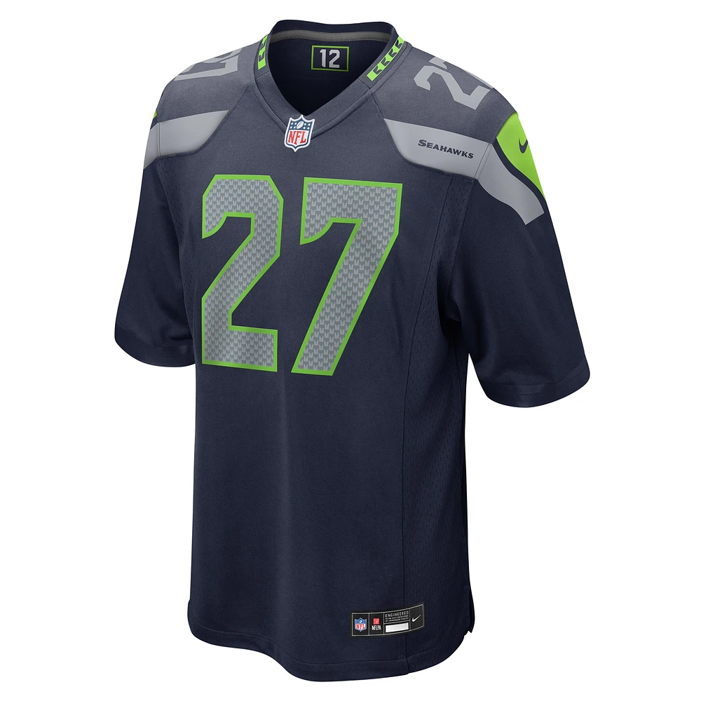 Men's Nike Riq Woolen  College Navy Seattle Seahawks Game Jersey