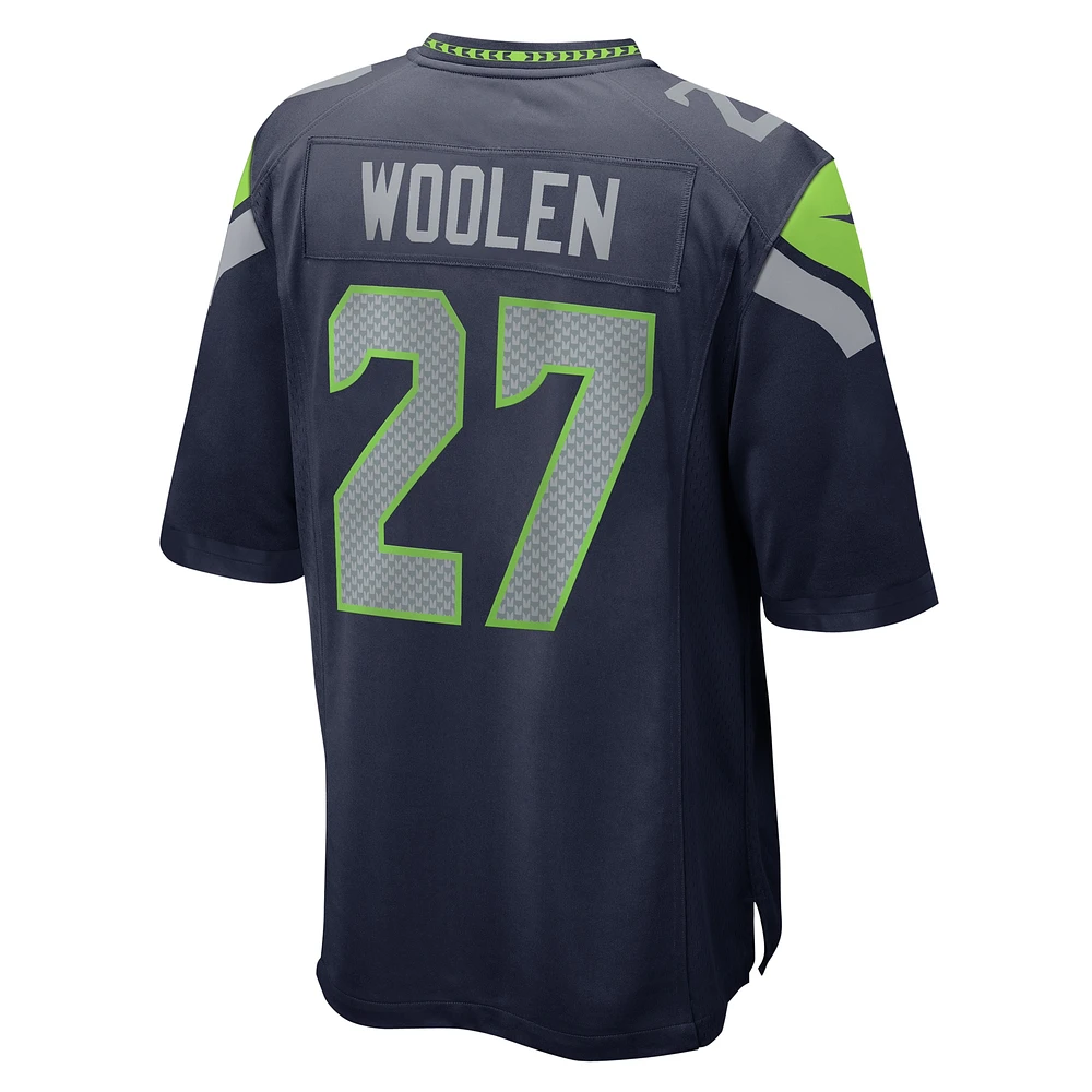 Men's Nike Riq Woolen  College Navy Seattle Seahawks Game Jersey