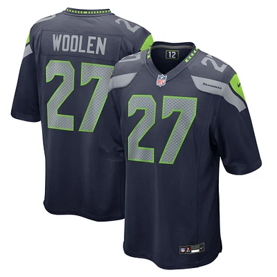 Maillot de match Nike Riq Woolen College Navy pour homme des Seattle Seahawks
