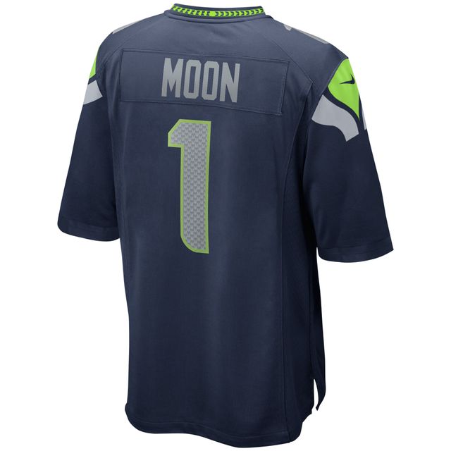 Maillot de joueur retraité Nike Warren Moon College Navy des Seattle Seahawks pour hommes