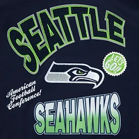 Men's Pro Standard College Navy Seattle Seahawks Turn It Up Drop Shoulder Pullover Sweatshirt
