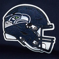 Men's Pro Standard College Navy Seattle Seahawks Turn It Up Drop Shoulder Pullover Sweatshirt