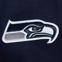 Men's Pro Standard College Navy Seattle Seahawks Turn It Up Drop Shoulder Pullover Sweatshirt