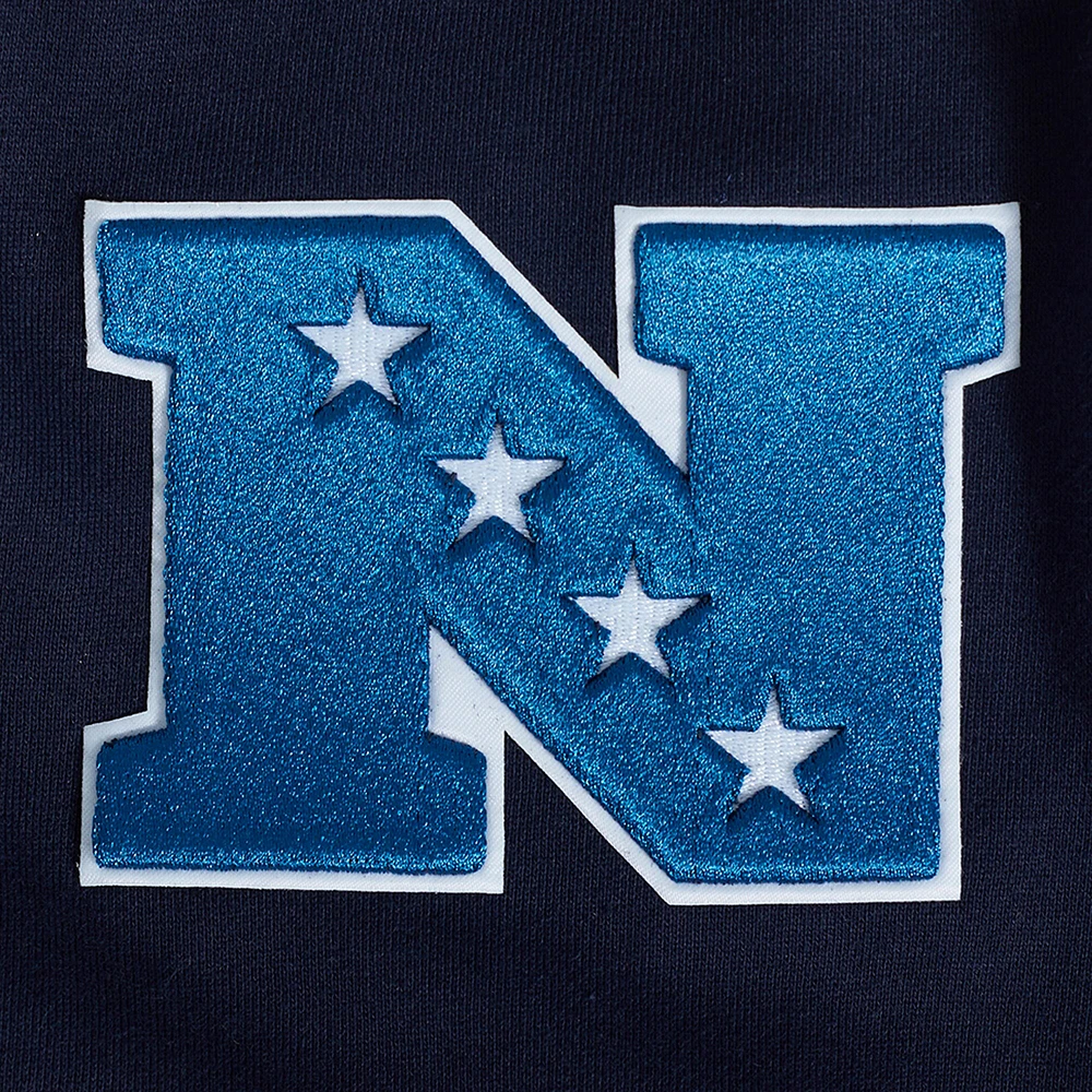 Men's Pro Standard College Navy Seattle Seahawks Turn It Up Drop Shoulder Pullover Sweatshirt