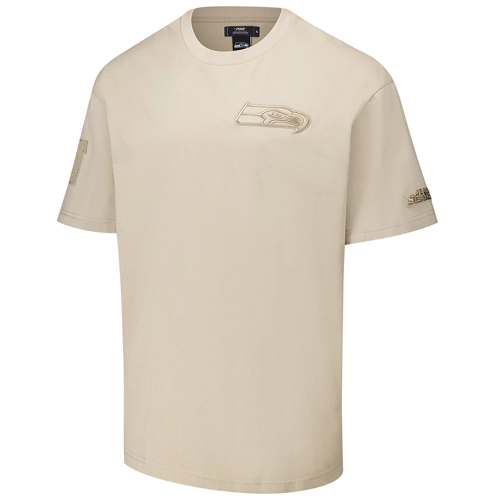 Men's Pro Standard Tan Seattle Seahawks Drop Shoulder T-Shirt