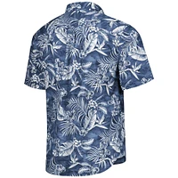 Chemise Tommy Bahama College Navy Seattle Seahawks Aqua Lush à boutons complets pour homme