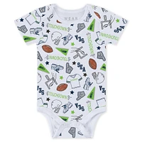 Newborn & Infant WEAR by Erin Andrews Seattle Seahawks Three-Piece Turn Me Around Bodysuits Pant Set