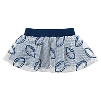 Newborn Heather Gray/Navy Seattle Seahawks All Dolled Up Three-Piece Bodysuit, Skirt & Booties Set