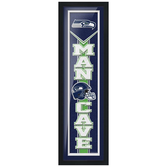 Seattle Seahawks 6'' x 22'' Man Cave encadré - Oeuvre