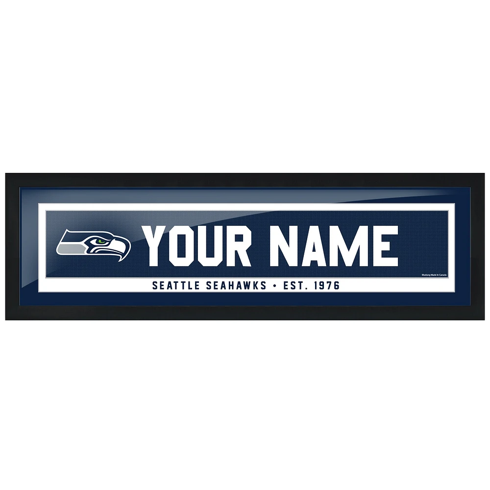 Seahawks de Seattle - 6'' x 22'' Art encadré personnalisé