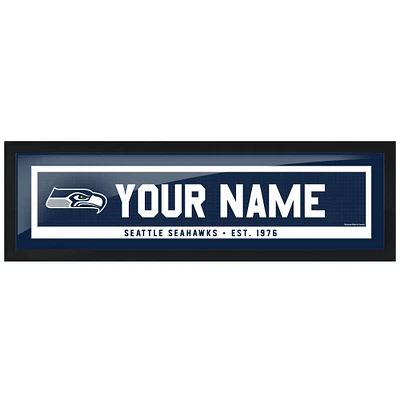 Seahawks de Seattle - 6'' x 22'' Art encadré personnalisé