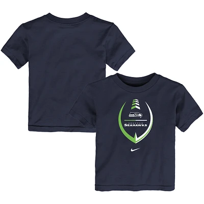 T-shirt Nike College Navy Seattle Seahawks Football Wordmark pour tout-petit