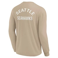 Unisex Fanatics Khaki Seattle Seahawks Elements Super Soft Long Sleeve T-Shirt