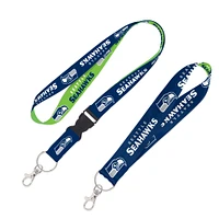 WinCraft Seattle Seahawks 2-Pack Lanyard with Detachable Buckle & Key Strap Set