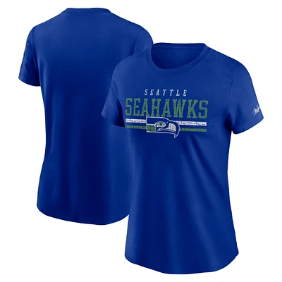 T-shirt historique Nike Royal Seattle Seahawks pour femme