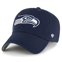 Women's '47 College Navy Seattle Seahawks Confetti Icon Clean Up Adjustable Hat