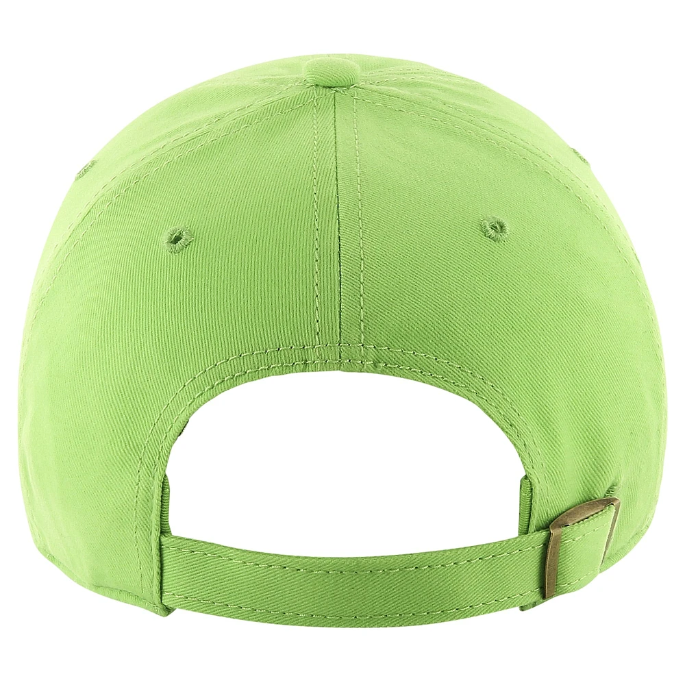 Women's '47 Neon Green Seattle Seahawks Miata Clean Up Adjustable Hat