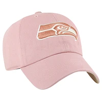 Women's '47  Pink Seattle Seahawks Ballpark Cheer Dusty Rose Clean Up Adjustable Hat