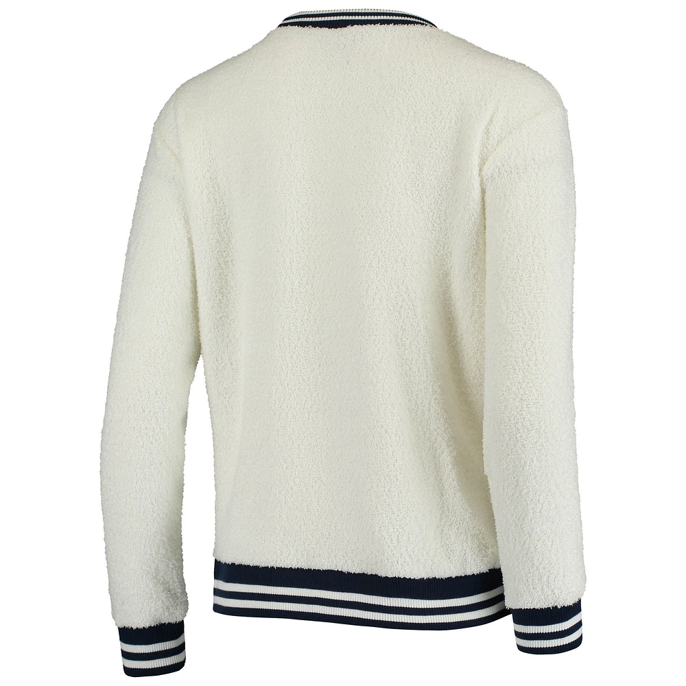 Chandail en tricot Granite Seattle Seahawks Concepts Sport pour femme, crème/bleu marine