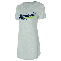 Women's Concepts Sport Gray Seattle Seahawks Petition Knit Nightshirt