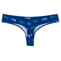 String en tricot à imprimé intégral Sport Royal Seattle Seahawks Record pour femme de Concepts